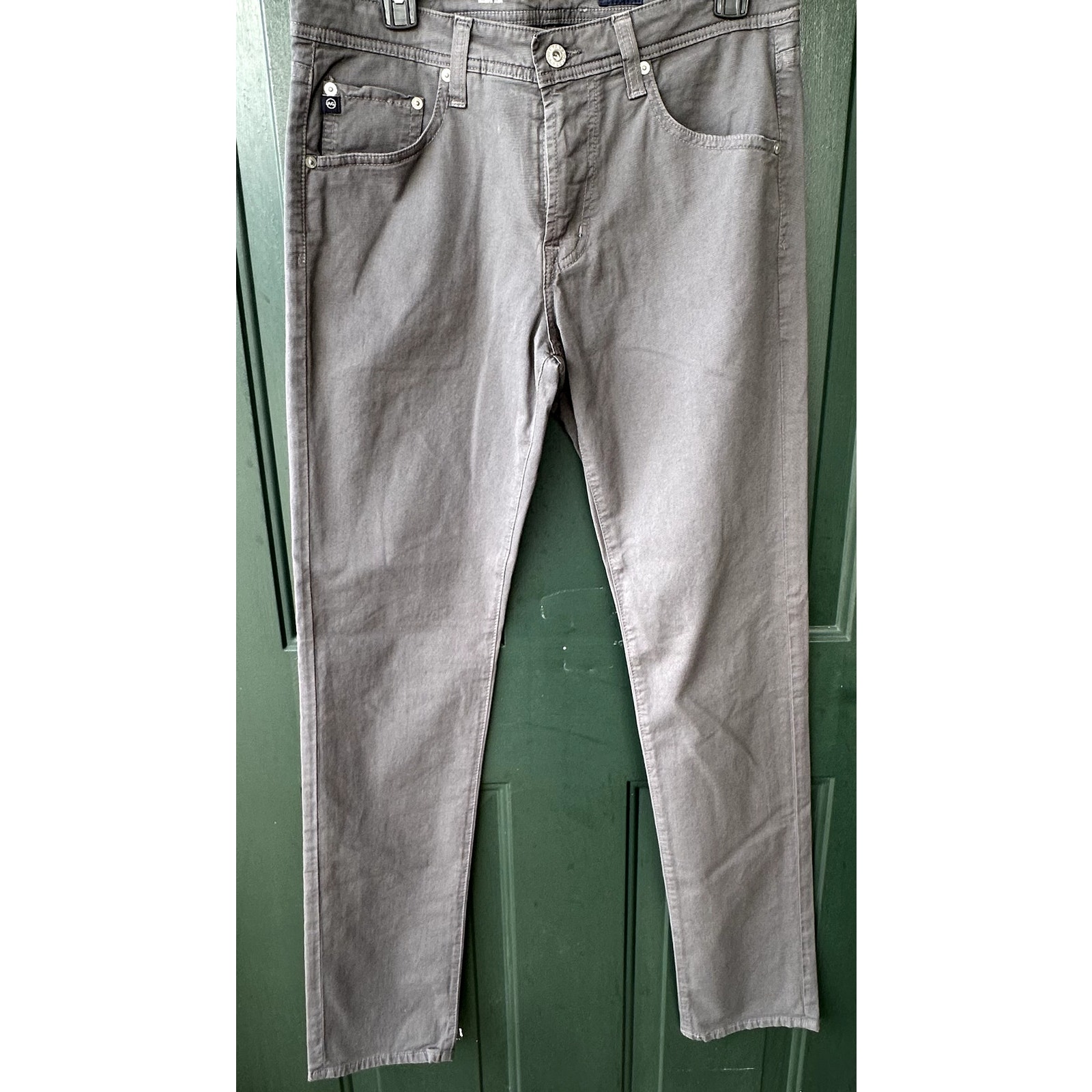 Nwot Ag Adriano Goldschmied Tellis Modern Slim Chinos Sz 32 Gray Cotton Preppy